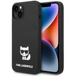 Case KARL LAGERFELD Apple iPhone 14 Silicone Choupette Body Black Hardcase