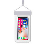 Waterproof phone case 115 mm x 220 mm bag for the pool beach white
