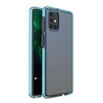 Spring Case clear TPU gel protective cover with colorful frame for Samsung Galaxy M51 blue