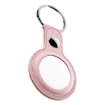 KeyBudz AirTag Keyring - protective leather case for AirTag (Blush Pink)