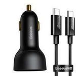 Baseus Superme fast car charger USB / USB Typ C 100W PPS Quick Charge Power Delivery + USB Typ C cable 100W (20V/5A) 1m black (TZCCZX-01)