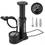 Rockbros 42610002001 floor bicycle pump with pressure gauge - black
