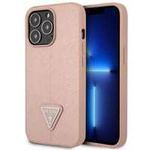 Case Guess GUHCP14XPSATLP iPhone 14 Pro Max 6.7" pink/pink hardcase SaffianoTriangle Logo