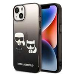 Karl Lagerfeld KLHCP14STGKCK iPhone 14 6.1" hardcase black/black Gradient Ikonik Karl & Choupette