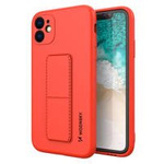 Wozinsky Kickstand Case flexible silicone cover with a stand iPhone 12 Pro red