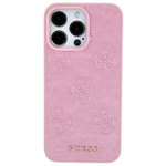 Case Guess GUHCP15SP4EPMP iPhone 15 6.1" pink/pink hardcase Leather 4G Stamped Case