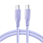 Joyroom Multi-Color Series SA34-CC3 USB-C / USB-C Cable 60W Fast Transfer 1m - Purple