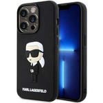 Case Karl Lagerfeld KLHCP14L3DRKINK iPhone 14 Pro 6.1" black/black hardcase Rubber Ikonik 3D Case