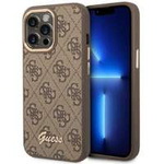 Case GUESS Apple iPhone 14 Pro Max 4G Vintage Gold Logo Brown Hardcase