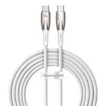 Baseus Glimmer Series cable with fast charging USB-C 480Mb/s PD 100W 2m white