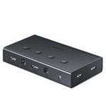 Ugreen KVM (Keyboard Video Mouse) switch 4 x 1 HDMI (female) 4 x USB (female) 4 x USB Type B (female) black (CM293)