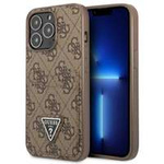 Guess GUHCP13LP4TPW iPhone 13 Pro / 13 6.1" brown/brown hardcase 4G Triangle Logo Cardslot