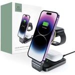 TECH-PROTECT QI15W-A28 3IN1 MagNETIC MagSafe WIRELESS CHARGER BLACK