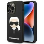 Case KARL LAGERFELD Apple iPhone 14 Pro Max Silicone Karl`s Head Black Hardcase