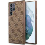 Case Guess GUHCS23LG4GFBR S23 Ultra S918 brown/brown hard case 4G Metal Gold Logo Case