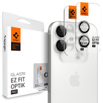 CAMERA PROTECTOR Spigen OPTIK PRO GLAS.TR "EZ FIT" CAMERA PROTECTOR 2-PACK IPhone 16 / 16 PLUS / 17 SILVER