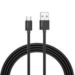 Cable T-PHOX NETS TYPE-C BLACK 30 CM 2.4A ; PVC ; 0,3M