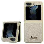 Case Guess GUHCZF5HGGSHD F731 Galaxy Z Flip5 gold/gold hardcase Glitter Script Case