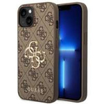 Case Guess iPhone 14 Plus 6.7" brown/brown hardcase 4G Big Metal Logo
