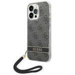 Guess GUOHCP14LH4STK iPhone 14 Pro 6.1" black/black hardcase 4G Print Strap