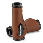 Rockbros 40720001002 leather bicycle grips - brown