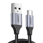 Cable USB to USB-C QC3.0 Ugreen US288 0.5m with aluminum plug (black)