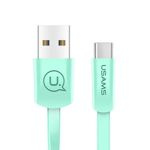 Cable Flat USAMS USB-C 1.2m Green