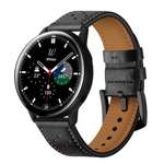 STRAP TECH-PROTECT LEATHER SAMSUNG GALAXY WATCH 4 40 / 42 / 44 / 46 MM BLACK