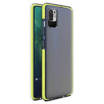 Spring Case clear TPU gel protective cover with colorful frame for Xiaomi Redmi Note 10 5G / Poco M3 Pro yellow