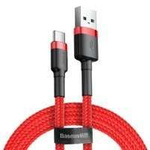 Baseus Cafule Cable durable nylon cord USB / USB-C QC3.0 3A 1M red (CATKLF-B09)