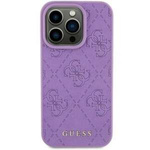 Case Guess GUHCP15SP4EPMU iPhone 15 6.1" purple/light purple hardcase Leather 4G Stamped Case