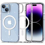 Case Tech-protect Flexair Hybrid MagSafe iPhone 15 Glitter Clear Case