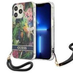 Case GUESS Apple iPhone 13 Pro Max Flower Strap Blue Hardcase