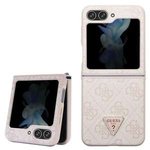 Case Guess GUHCZF5P4TDPP F731 Galaxy Z Flip5 pink/pink hardcase Leather 4G Triangle Strass Case