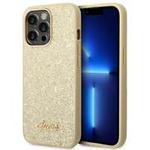 Case Guess iPhone 14 Pro 6.1" gold/gold hard case Glitter Script