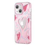 Kingxbar Heart Star Series case for iPhone 14 Plus cover back cover pink heart
