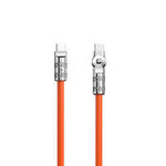 Angled cable USB - USB C 120W 1m rotation 180° Dudao - orange