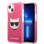 Case KARL LAGERFELD Apple iPhone 13 Mini Choupette Head Fuchsia Pink Hardcase