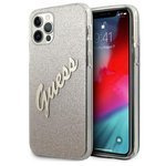 Case GUESS Apple iPhone 12 Pro Max Glitter Gradient Script Gold Hardcase
