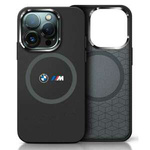 Case BMW iPhone 16 black/black hardcase M Silicone Printed Ring MagSafe