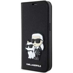 Case Karl Lagerfeld KLBKP14XSANKCPK iPhone 14 Pro Max 6.7" bookcase black/black Saffiano Karl &amp; Choupette Case