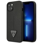 Case GUESS Apple iPhone 13 Mini SaffianoTriangle Logo Black Hardcase