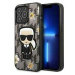 Case KARL LAGERFELD Apple iPhone 13 13 Pro Flower Iconik Karl Grey Case