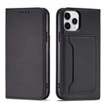 Magnet Card Case for iPhone 12 cover card wallet card stand black