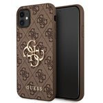 Case GUESS Apple iPhone 11 4G Big Metal Logo Brown Hardcase