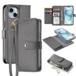 Dux Ducis Lawa Leather Case for iPhone 15 - Gray