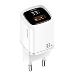 USAMS Network Charging. 1xUSB-C+1xUSB T46 33W (only head) PD3.0 +QC3.0 Fast Charging white/white CC152TC02 (US-CC152)