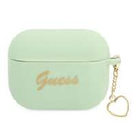 Case GUESS Apple AirPods Pro Cover Silicone Charm Heart Collection Green Case