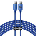 Baseus Crystal Shine Series cable USB cable for fast charging and data transfer USB Type C - USB Type C 100W 2m blue (CAJY000703)