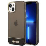 Case GUESS Apple iPhone 14 Translucent Black Hardcase
